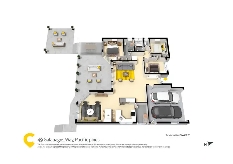 Floorplan of Homely house listing, 49 Galapagos Way, Pacific Pines QLD 4211