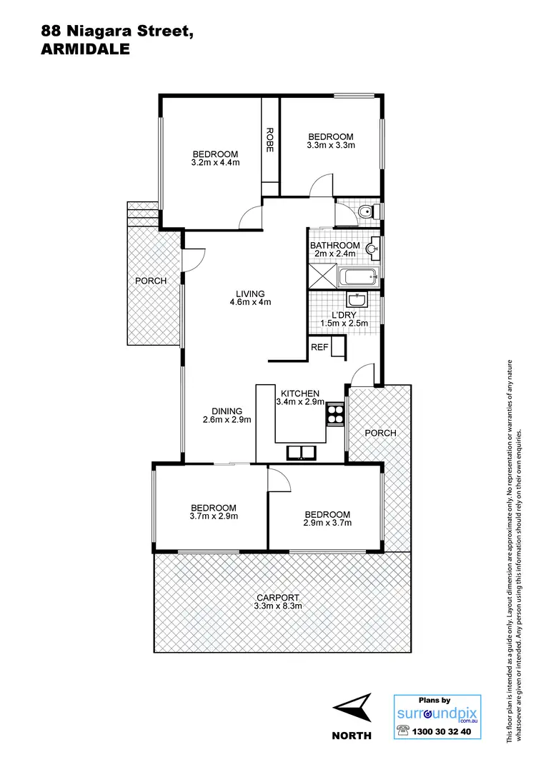 Floorplan of Homely house listing, 88 Niagara Street, Armidale NSW 2350