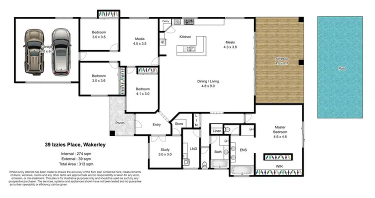 Floorplan of Homely house listing, 39 Izzies Place, Wakerley QLD 4154