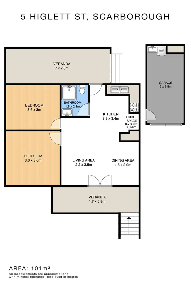 Floorplan of Homely house listing, 5 Higlett Street, Scarborough QLD 4020