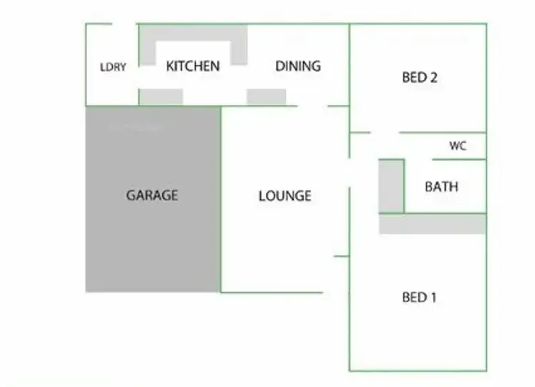 Floorplan of Homely unit listing, 2/3 Gordon Street, Mount Gambier SA 5290