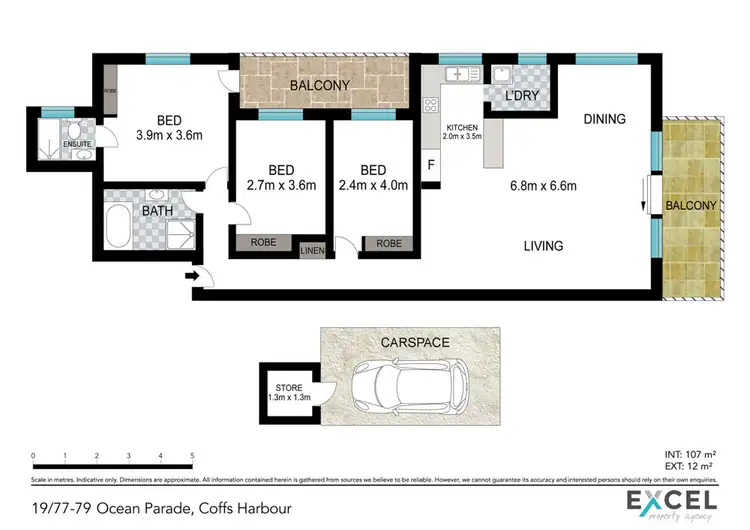 Floorplan of Homely apartment listing, 19/77-79 Ocean Parade, Coffs Harbour NSW 2450