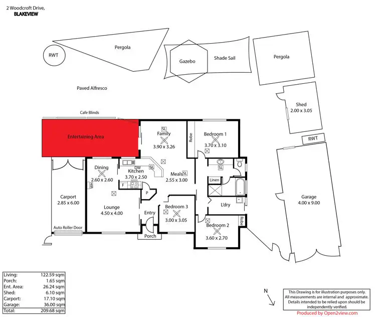 Floorplan of Homely house listing, 2 Woodcroft Drive, Blakeview SA 5114