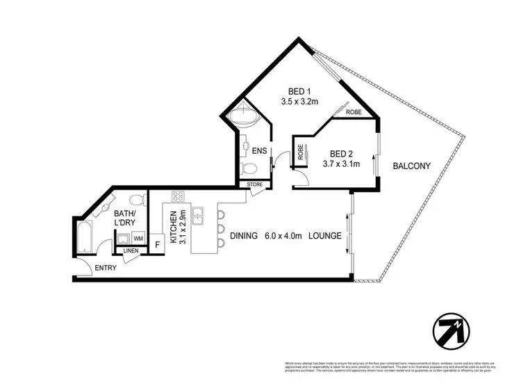 Floorplan of Homely unit listing, 3/76-78 John Street, Redcliffe QLD 4020