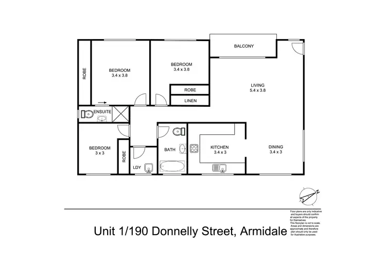 Floorplan of Homely unit listing, 1/192 Donnelly Street, Armidale NSW 2350