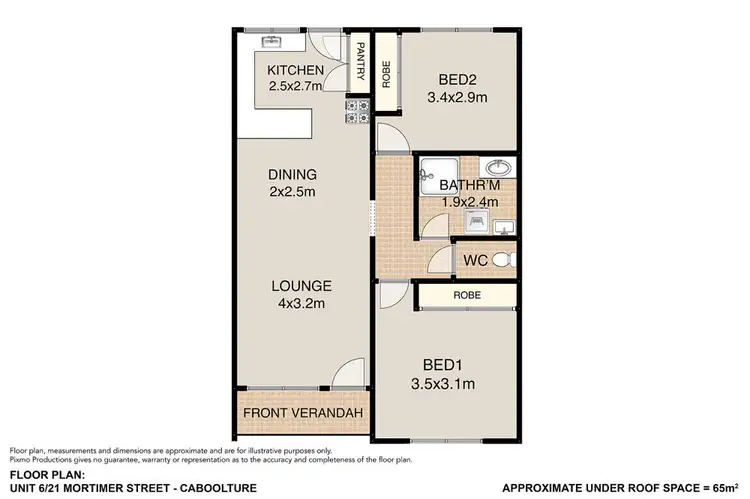 Floorplan of Homely unit listing, 6/21 Mortimer Street, Caboolture QLD 4510