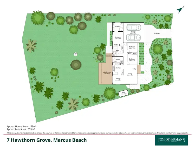 Floorplan of Homely house listing, 7 Hawthorn Grove, Marcus Beach QLD 4573