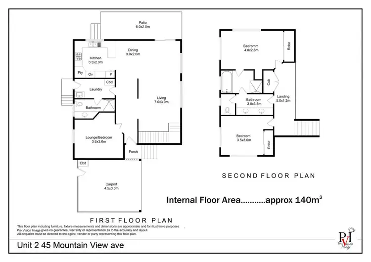Floorplan of Homely semi-detached listing, 2/45 Mountain View Avenue, Miami QLD 4220