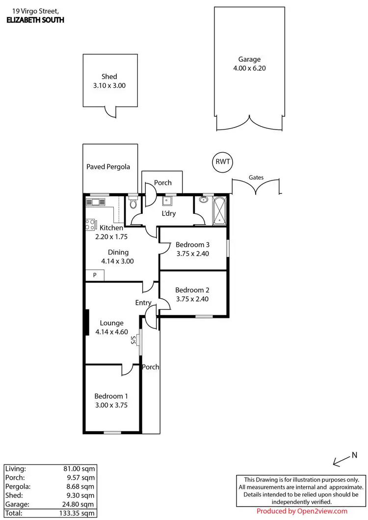 Floorplan of Homely house listing, 19 Virgo Street, Elizabeth South SA 5112