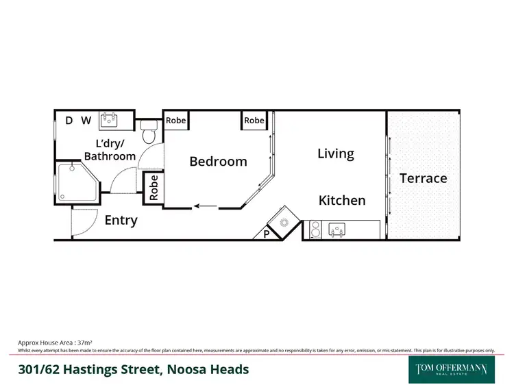 Floorplan of Homely unit listing, 301/62 Hastings Street, Noosa Heads QLD 4567
