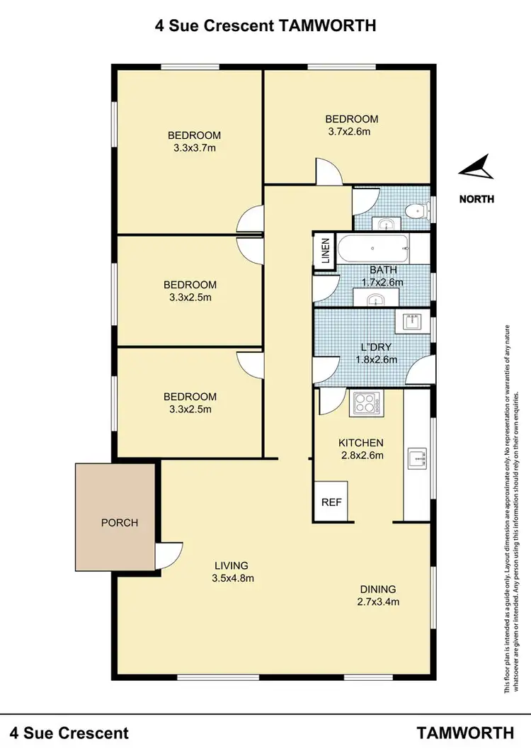 Floorplan of Homely house listing, 4 Sue Crescent, Tamworth NSW 2340