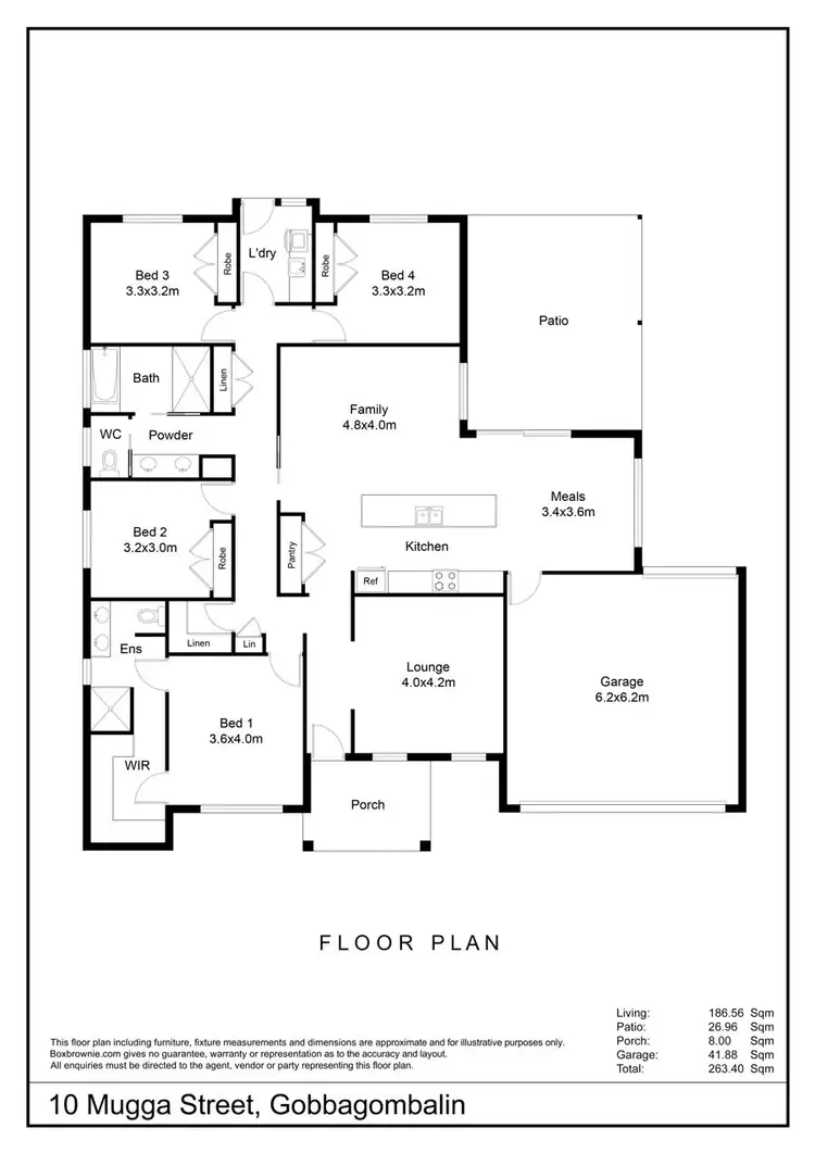 Floorplan of Homely house listing, 10 Mugga Street, Gobbagombalin NSW 2650