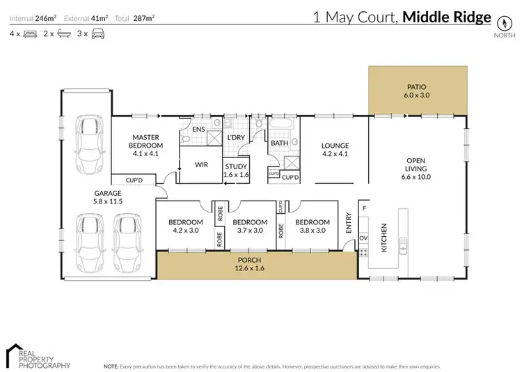 Floorplan of Homely house listing, 1 May Court, Middle Ridge QLD 4350