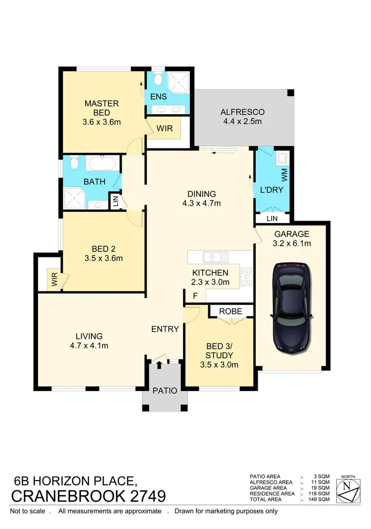 Floorplan of Homely house listing, 6B Horizon Place, Cranebrook NSW 2749