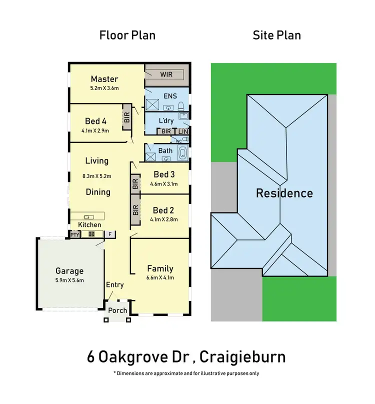 Floorplan of Homely house listing, 6 Oakgrove Drive, Craigieburn VIC 3064