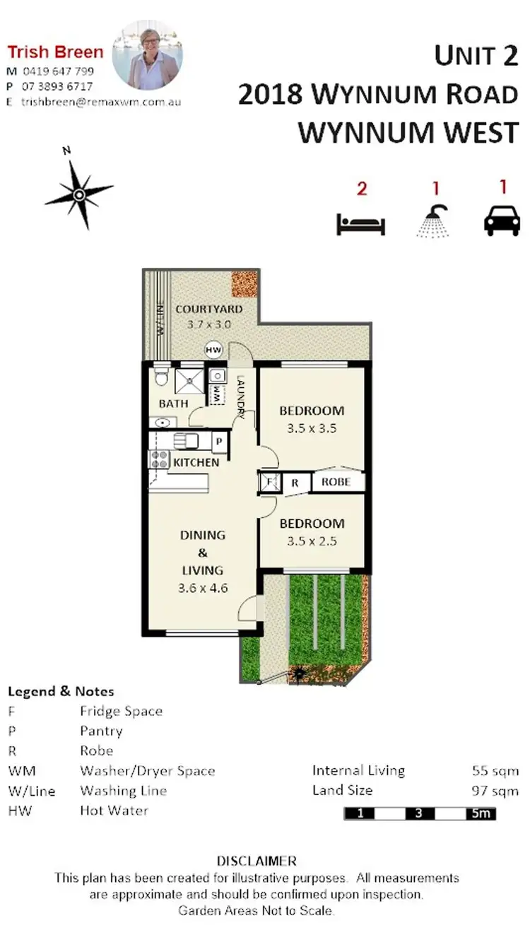 Floorplan of Homely unit listing, 2/2018 Wynnum Road, Wynnum West QLD 4178