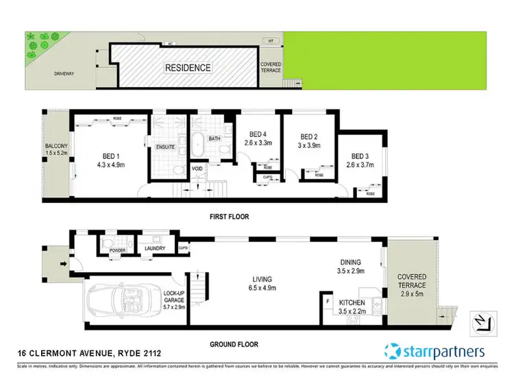 Floorplan of Homely house listing, 16a Clermont Ave, Ryde NSW 2112