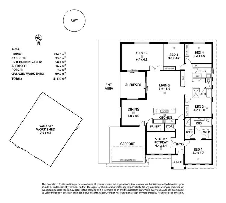 Floorplan of Homely house listing, 4 Sheoak Link, Murray Bridge SA 5253