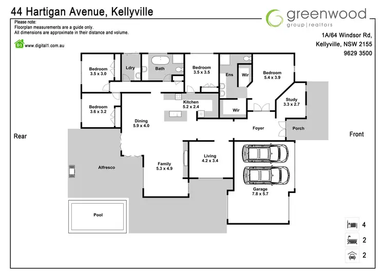 Floorplan of Homely house listing, 44 Hartigan Avenue, Kellyville NSW 2155
