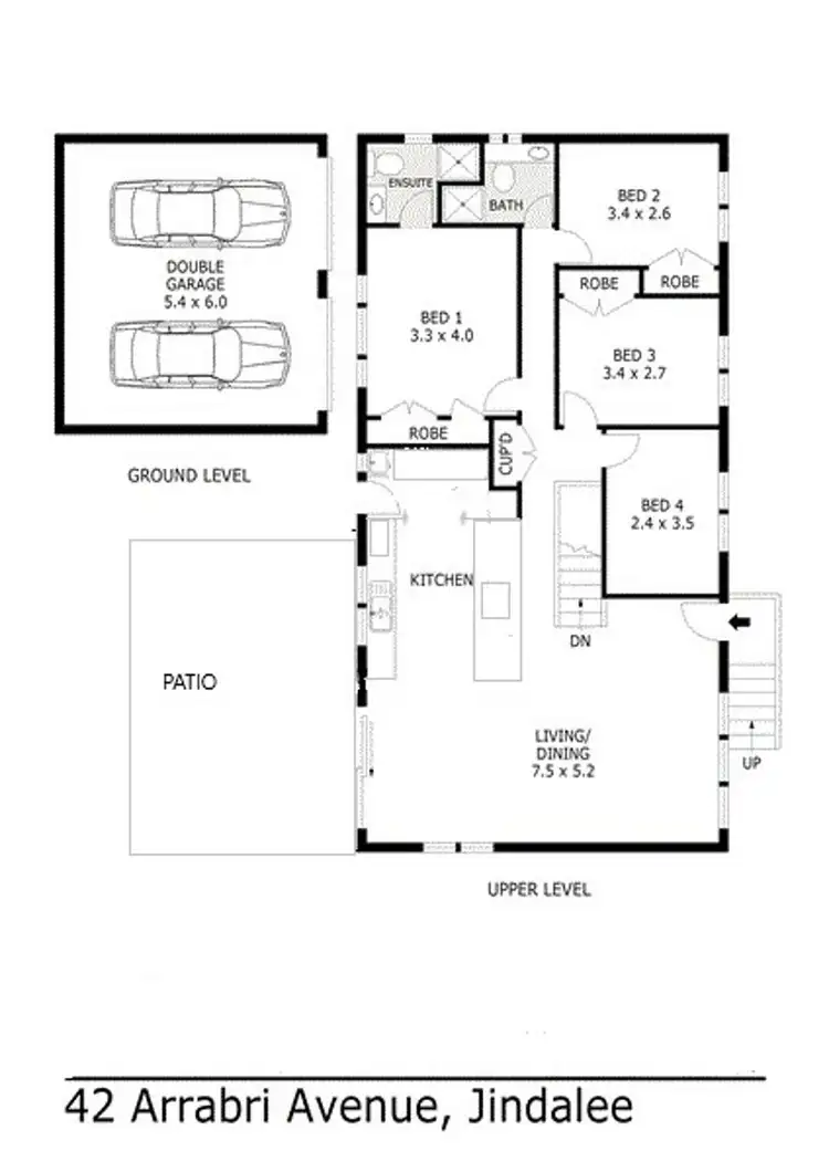 Floorplan of Homely house listing, 42 ARRABRI AVENUE, Jindalee QLD 4074