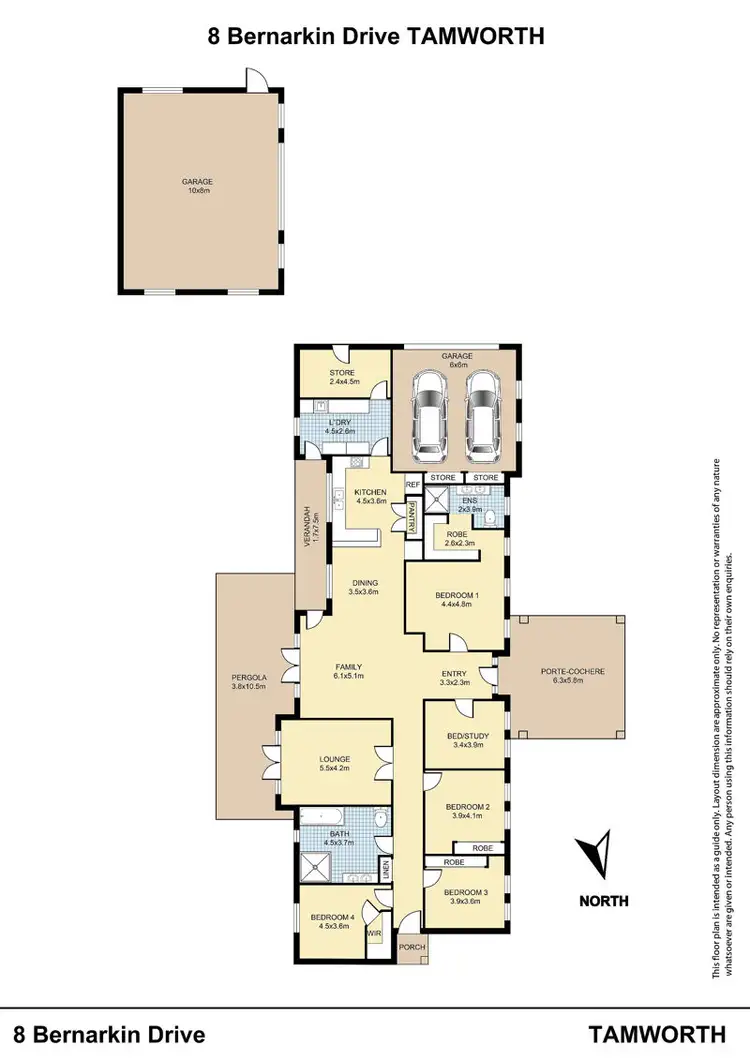 Floorplan of Homely house listing, 8 Benarkin Drive, Tamworth NSW 2340