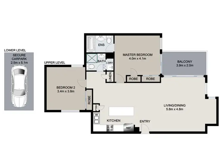 Floorplan of Homely apartment listing, 2 Berwick Street, Fortitude Valley QLD 4006