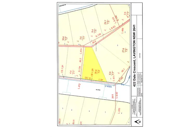 Floorplan of Homely land listing, 422 Dale Cres, Lavington NSW 2641