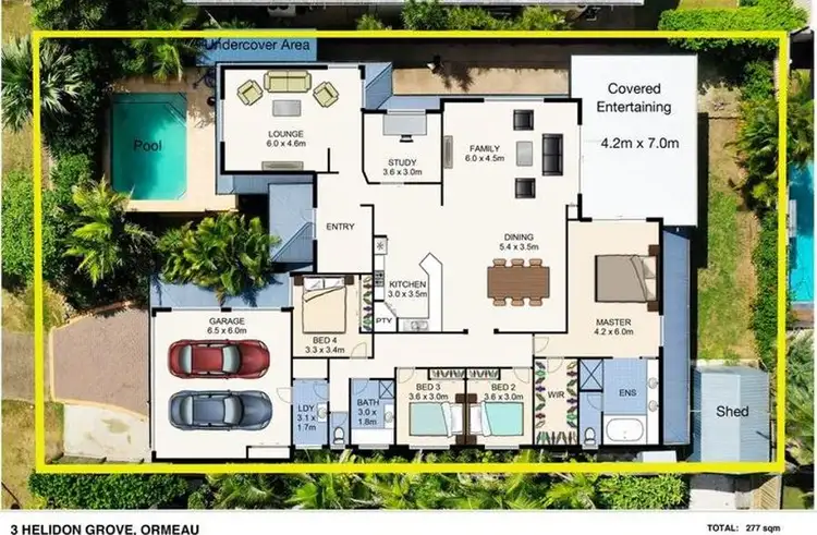 Floorplan of Homely house listing, 3 Helidon Grove, Ormeau QLD 4208