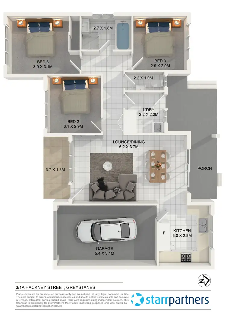 Floorplan of Homely villa listing, 3/1a Hackney Street, Greystanes NSW 2145