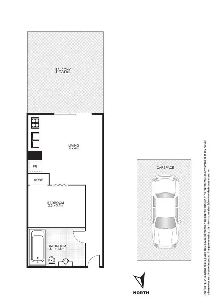 Floorplan of Homely apartment listing, 156/35 Gotha Street, Fortitude Valley QLD 4006