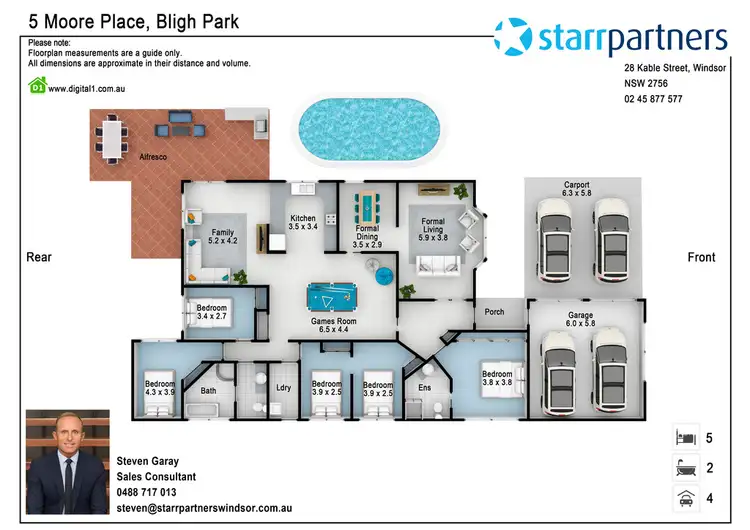 Floorplan of Homely house listing, 5 Moore Place, Bligh Park NSW 2756