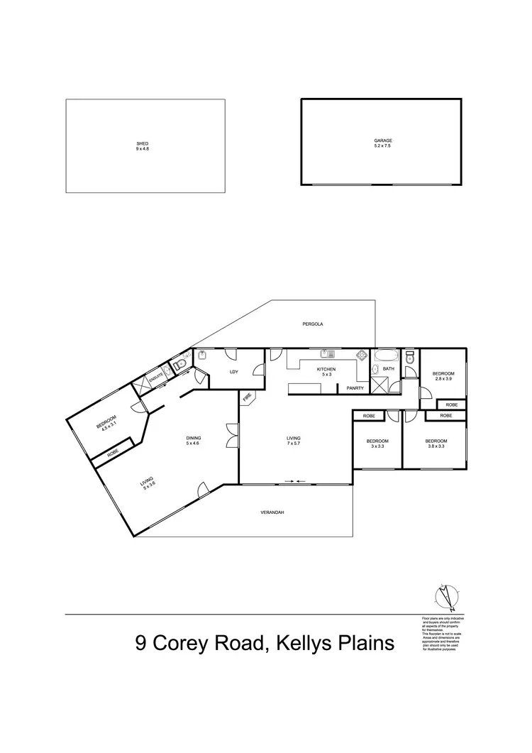 Floorplan of Homely house listing, 9 Corey Road, Armidale NSW 2350