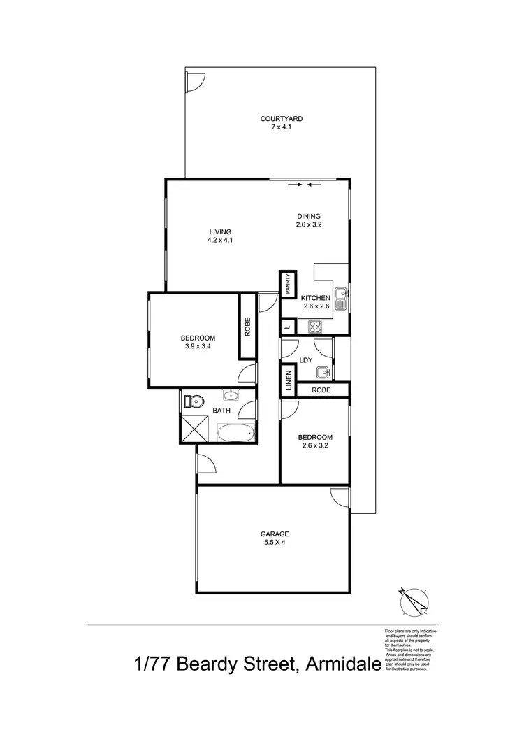 Floorplan of Homely house listing, 1/77 Beardy Street, Armidale NSW 2350