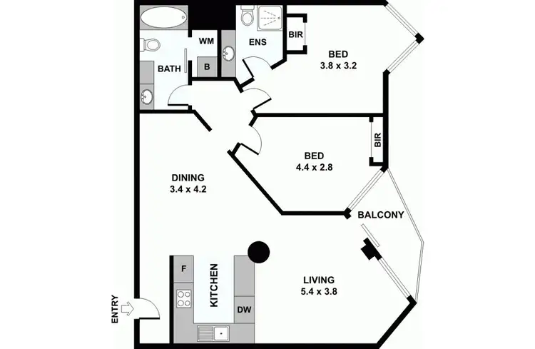 Floorplan of Homely apartment listing, 1305 333 Exhibition St, Melbourne VIC 3000