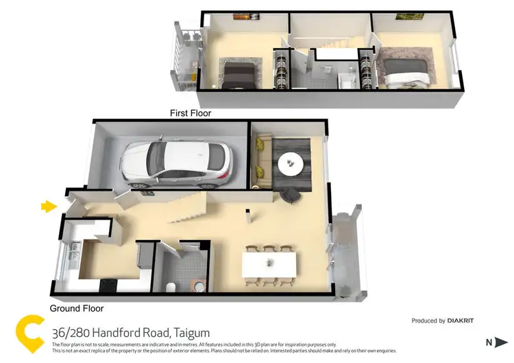 Floorplan of Homely townhouse listing, 36/280 Handford Road, Taigum QLD 4018