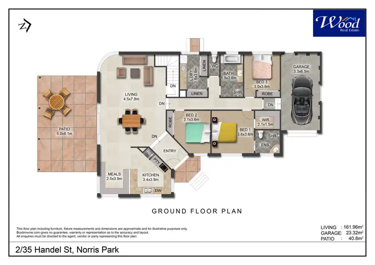 Floorplan of Homely unit listing, 2/35 Handel St (Norris Park), Glenroy NSW 2640