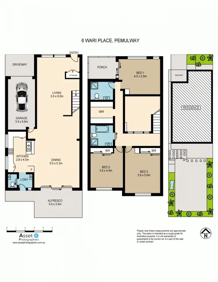 Floorplan of Homely semi-detached listing, 6 Wari Street, Pemulwuy NSW 2145