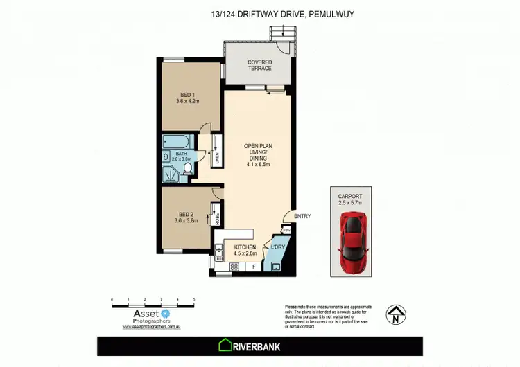 Floorplan of Homely unit listing, 13/124 Driftway Drive, Pemulwuy NSW 2145