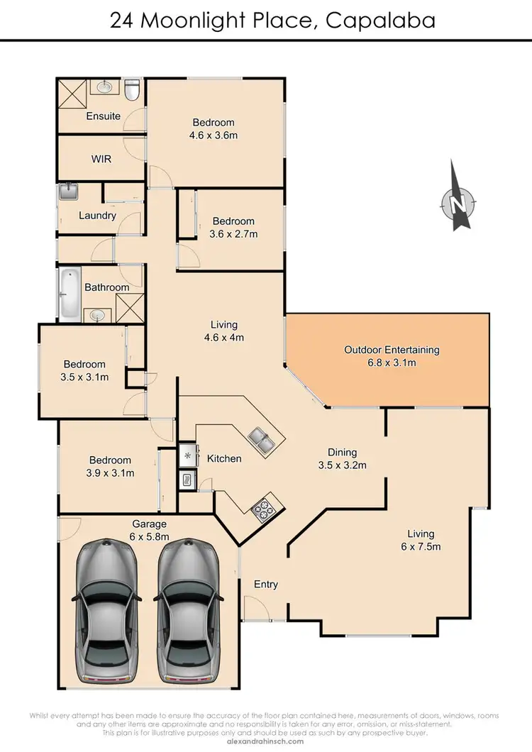 Floorplan of Homely house listing, 24 Moonlight Place, Capalaba QLD 4157