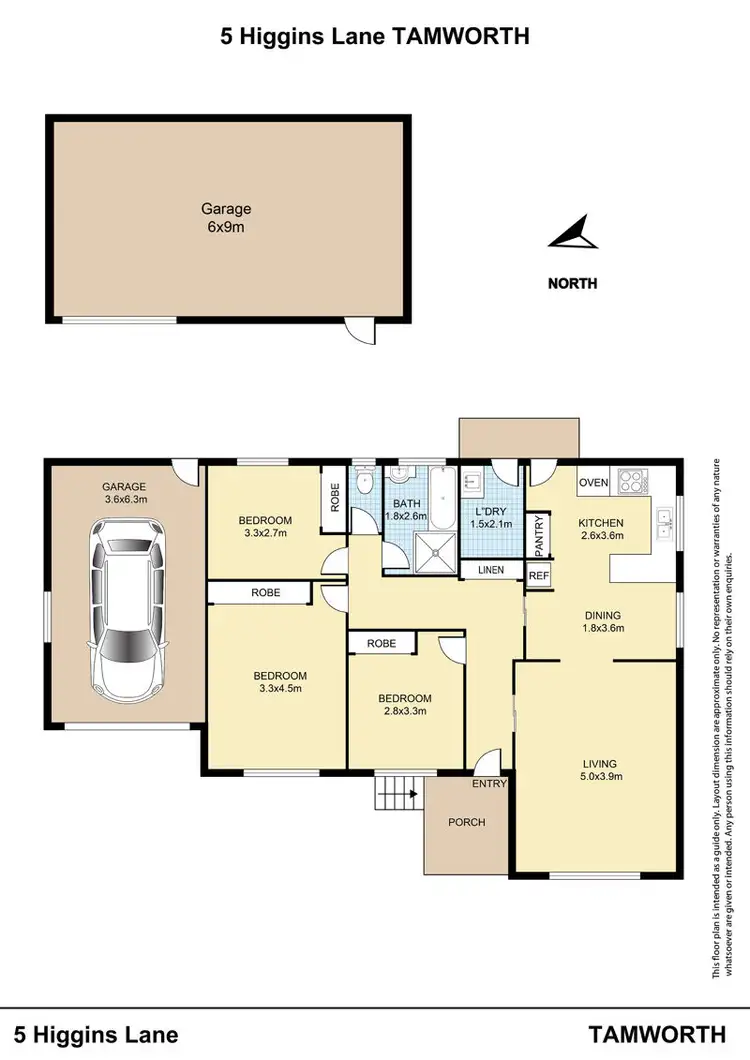 Floorplan of Homely house listing, 5 Higgins Lane, Tamworth NSW 2340