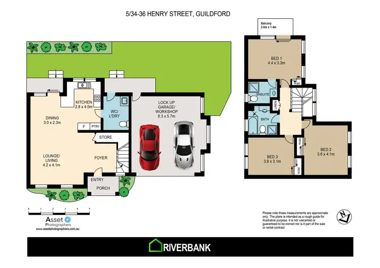 Floorplan of Homely townhouse listing, 5/34-36 Henry Street, Guildford NSW 2161