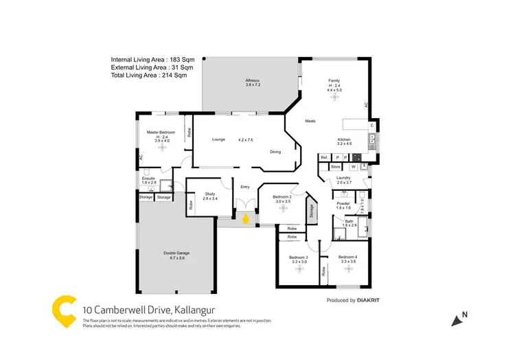 Floorplan of Homely house listing, 10 Camberwell Drive, Kallangur QLD 4503