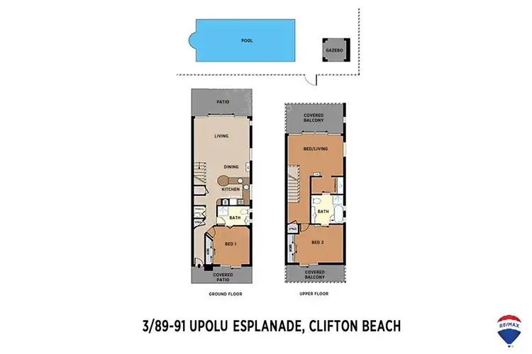 Floorplan of Homely unit listing, 3/89-91 Upolu Esplanade, Clifton Beach QLD 4879