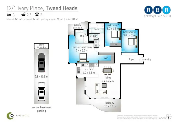 Floorplan of Homely apartment listing, 12/1-3 Ivory Place, Tweed Heads NSW 2485