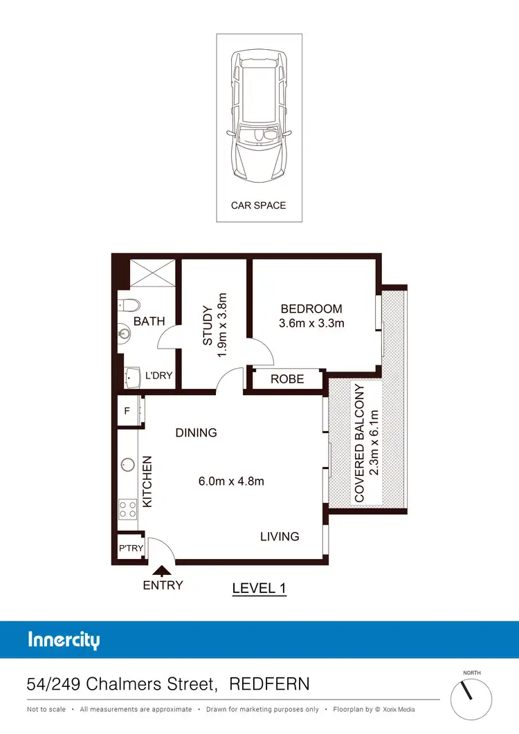 Floorplan of Homely apartment listing, 54/249-259 Chalmers Street, Redfern NSW 2016
