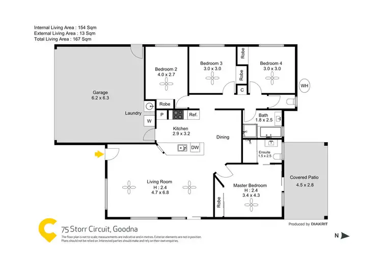 Floorplan of Homely house listing, 75 Storr Circuit, Goodna QLD 4300