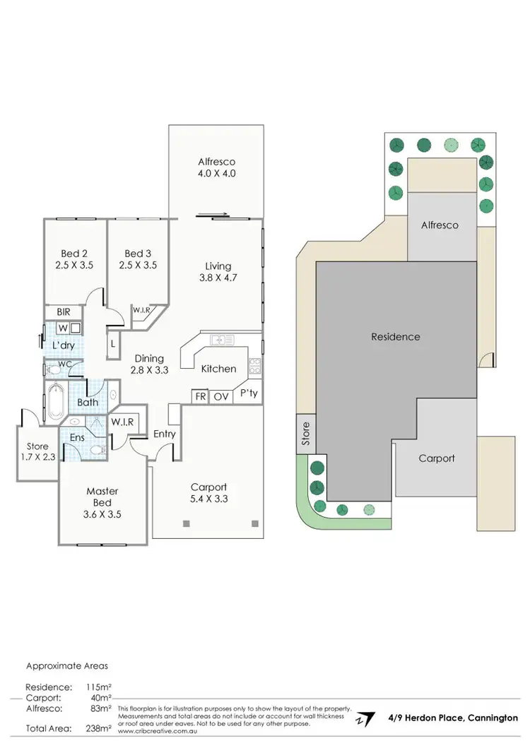 Floorplan of Homely villa listing, 4/9 Herndon Close, Cannington WA 6107