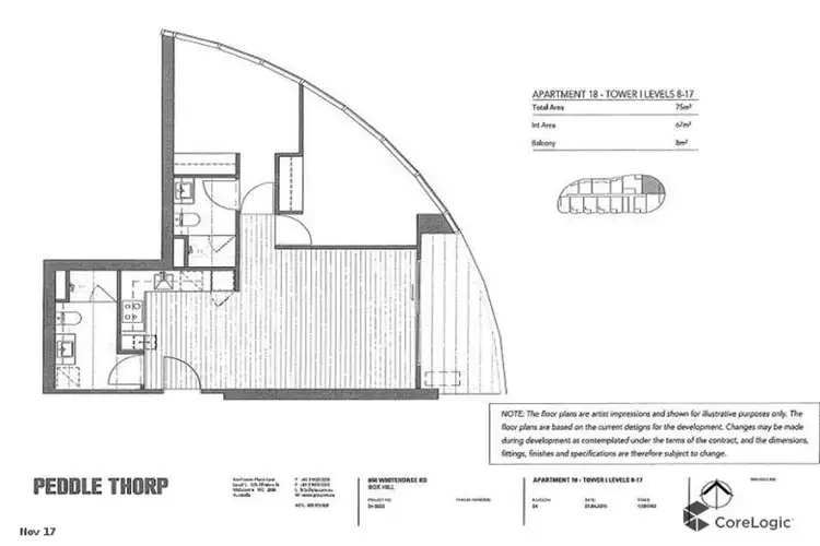 Floorplan of Homely apartment listing, 1618 850 whitehorse road, Box Hill VIC 3128