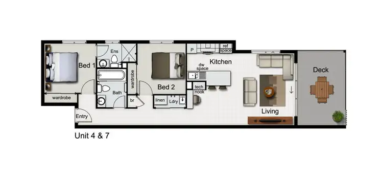 Floorplan of Homely apartment listing, 4 / 19 Pickwick St, Cannon Hill QLD 4170