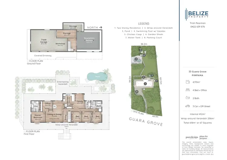 Floorplan of Homely rural property listing, 33 Guara Grove, Pimpama QLD 4209
